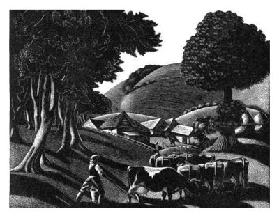 July To the Milking by Clare Leighton