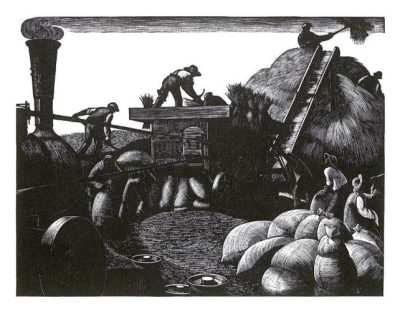 March Threshing by Clare Leighton