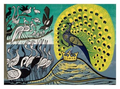 Peacock and Magpie by Edward Bawden