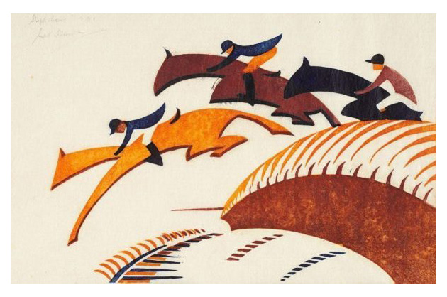 Steeplechase 1930 by Sybil Andrews