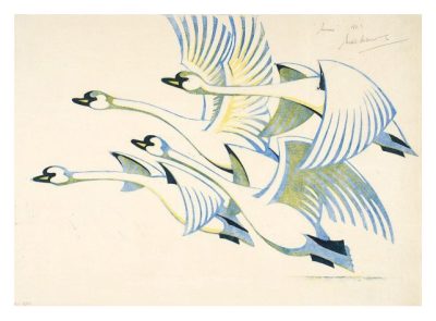 Swans by Sybil Andrews