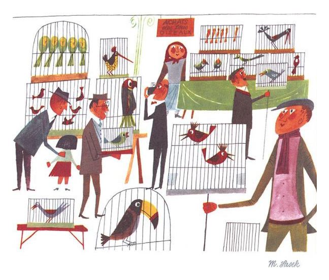 The Bird Market by Miroslav Sasek