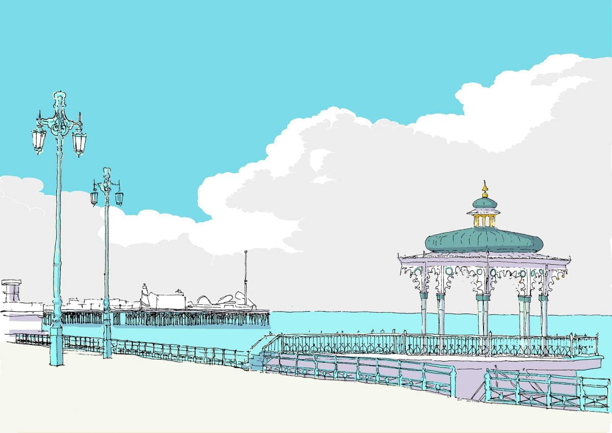 alej ez Brighton Band stand and pier 29.7x21