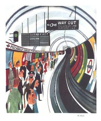 Piccadilly Circus Underground Station by Miroslav Sasek