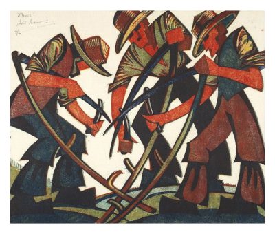 The Mowers by Sybil Andrews