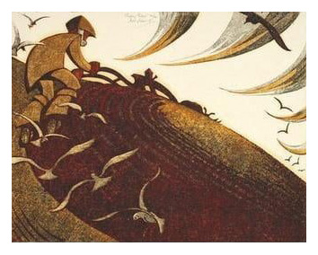 Ploughing Pasture by Sybil Andrews