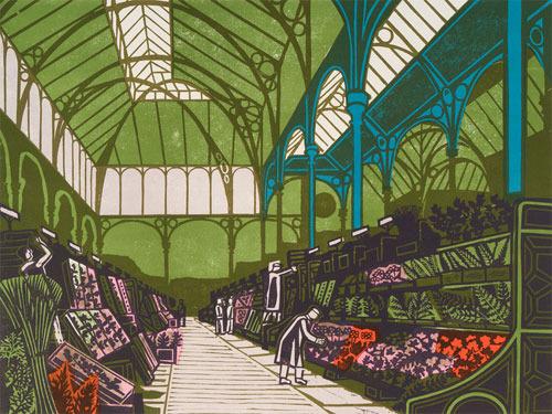 Covent Garden Flower Market by Edward Bawden