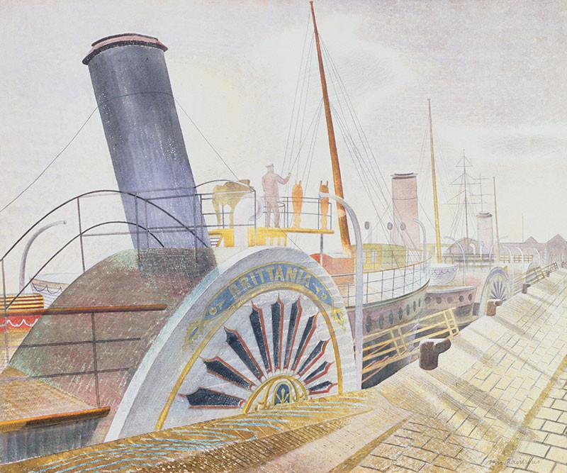 Paddle Steamers, Bristol Quay by Eric Ravilious