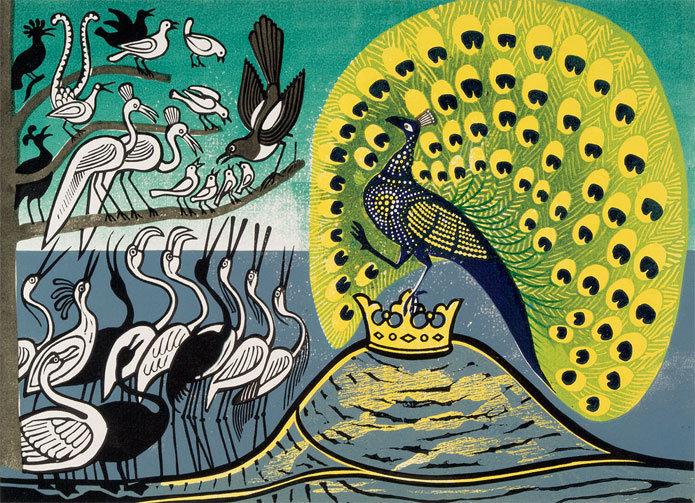Peacock and Magpie by Edward Bawden