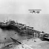 Plane over the West Pier, Brighton by unkown