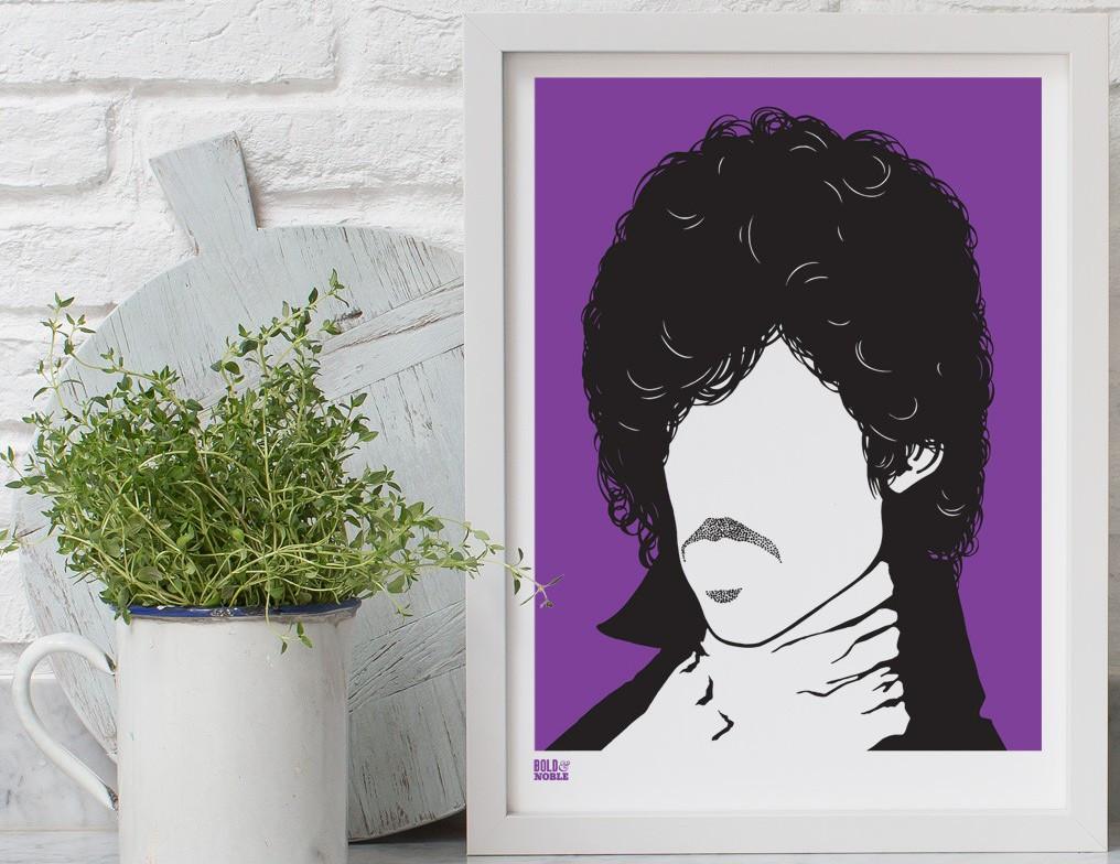 Prince screen print by Bold & Noble