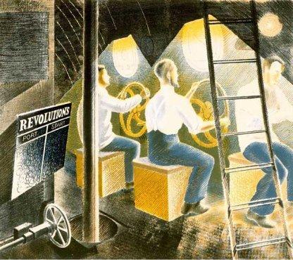 Submarine Controls by Eric Ravilious