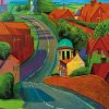 The Road to York Through Sledmere by David Hockney