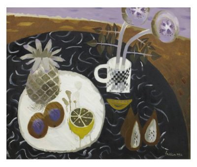 Still Life with pineapple and lemon By Mary Fedden