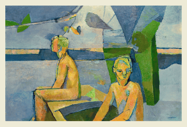 Two Boys On A Punt by Keith Vaughan