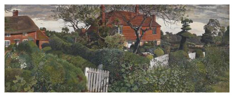 Cottages at Burghclere By Stanley Spencer