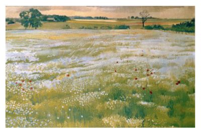 Field of Flax By Stanley Spencer