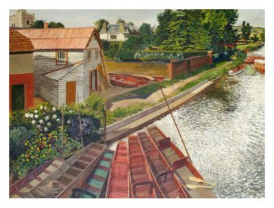 View from Cookham Bridge By Stanley Spencer