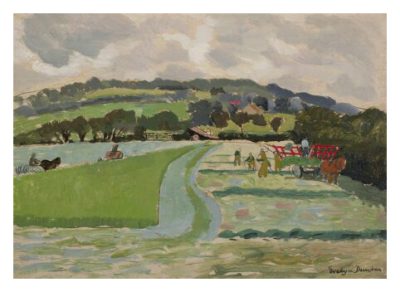 Study for Haymaking with Land Girls By Evelyn Dunbar
