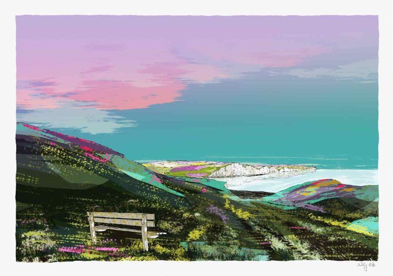 Hope Gap to the Seven Sisters in Spring by Alej ez