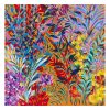a colorful painting of flowers