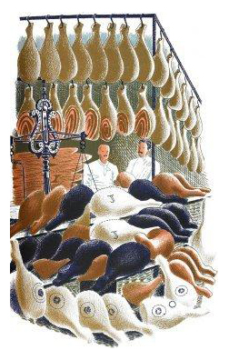 Hams by Eric Ravilious