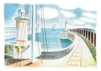 Newhaven Harbour by Eric Ravilious