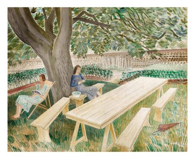 Two Women in a Garden by Eric Ravilious