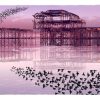 West Pier Murmuration Crescent Moon By Alej ez