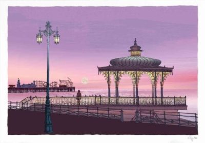 Bandstand, Palace Pier, full moon enchantment By Alej ez