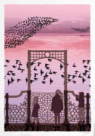 Starling Murmuration, Palace Pier, Sunset By Alej ez