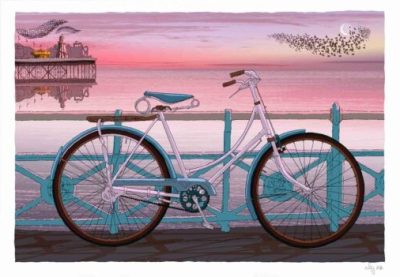 Bicycle on the Prom, Palace Pier and Murmuration By Alej ez