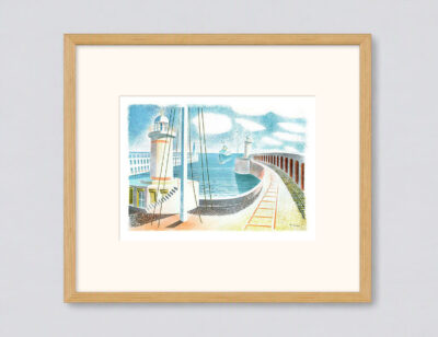 Newhaven Harbour By Eric Ravilious Small framed