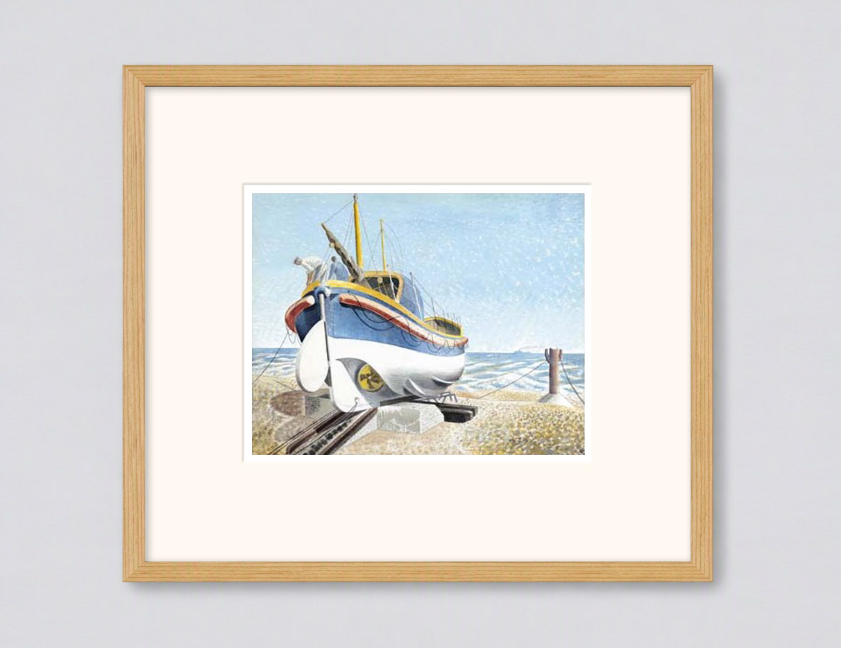 Lifeboat By Eric Ravilious Small framed