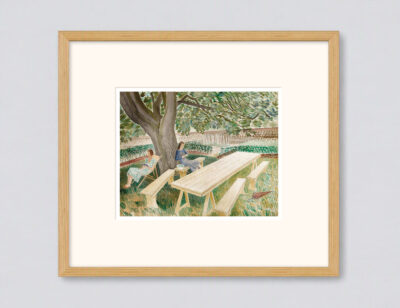 Two Women in a Garden By Eric Ravilious Small framed