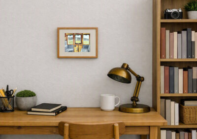 Eric Ravilious – Vintage Train Carriage Interior with Chalk Hill Horse Small framed - Image 2